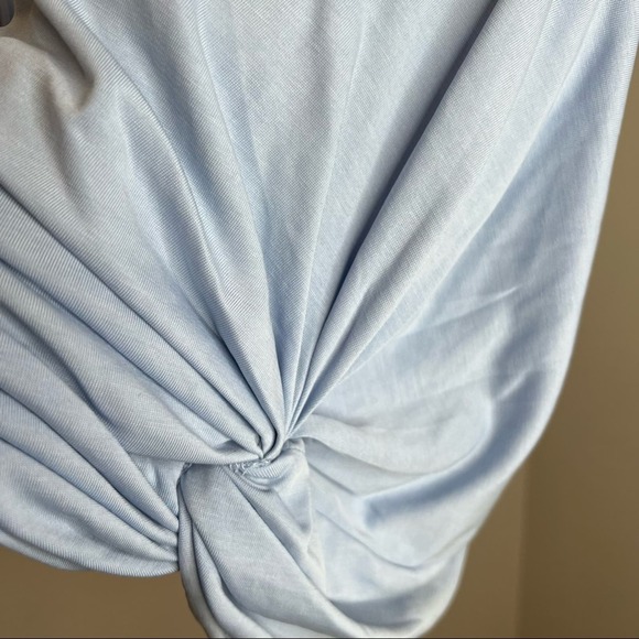 Sky Blue Baby Blu Soft Cotton Knot Tank Size Medium - Picture 5 of 9